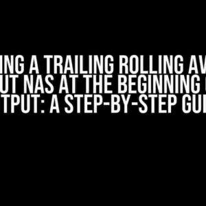 Creating a Trailing Rolling Average without NAs at the Beginning of the Output: A Step-by-Step Guide