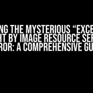 Solving the Mysterious “Exception caught by image resource service” Error: A Comprehensive Guide